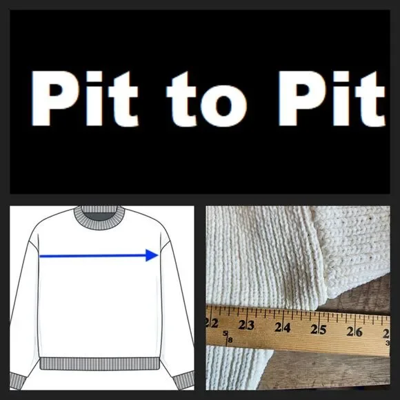 Abercrombie & Fitch Sweater Womens Medium White Crewneck Ribbed Pullover Knit - Picture 5 of 6